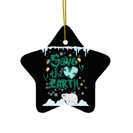 Save our Planet Earth, Save our beautiful animals Ceramic Ornaments