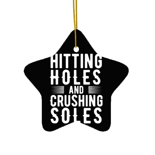 Funny Retro Cornhole Lover Hitting Holes And Ceramic Ornaments