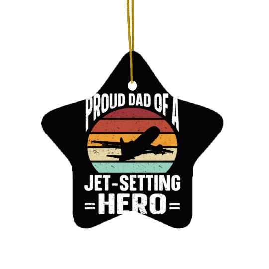 Flight Attendant Dad Airplane Flight Attendant Ceramic Ornaments