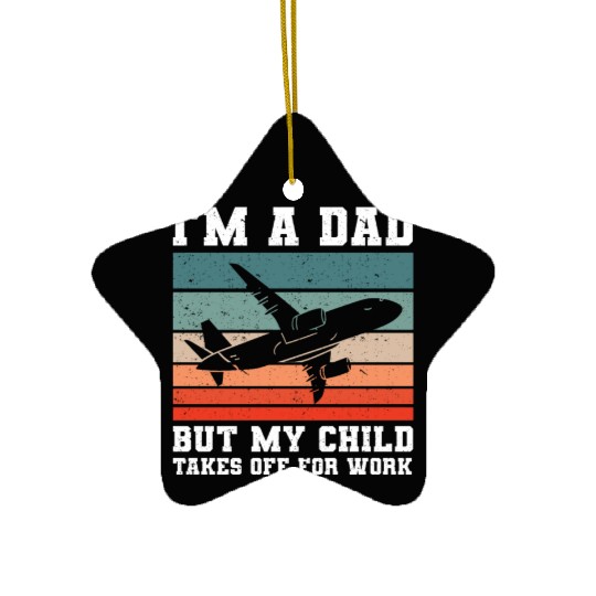 Flight Attendant Dad Airplane Flight Attendant Ceramic Ornaments