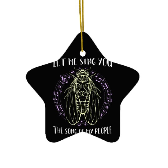 Let Me Sing You The Song Of My People Cicada Line Ceramic Ornaments