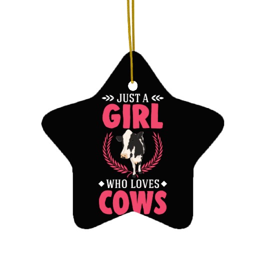 Cow Girl Cattle Cows Breeder Ceramic Ornaments