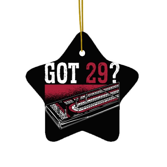 Cribbage Got 29 Crib Loves Board Game Tournament Ceramic Ornaments