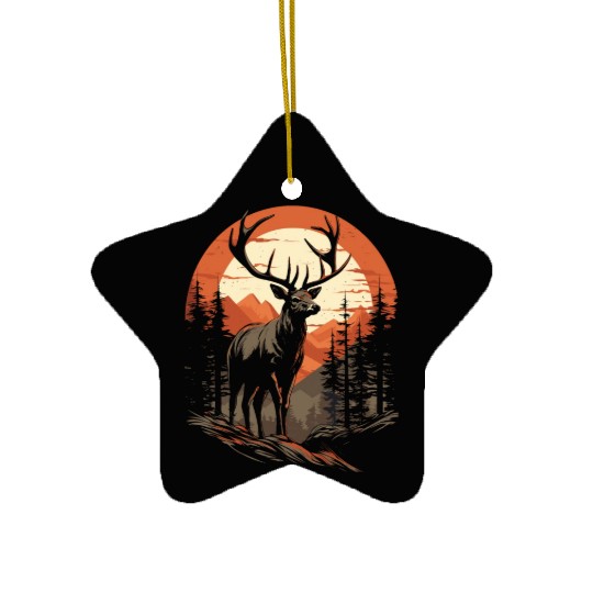 Camouflage Your Passion with a Deer Hunting Ceramic Ornaments