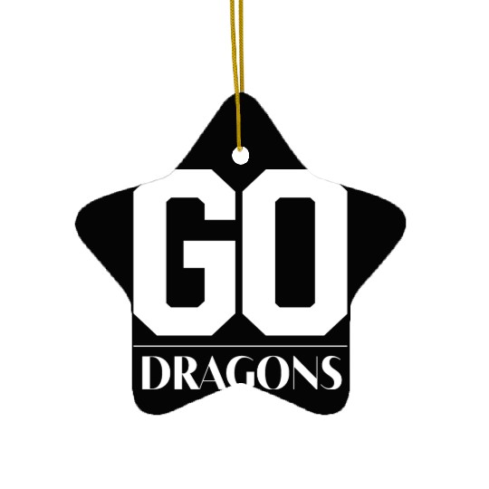 Dragons Team Mascot School Spirit Game Night Ceramic Ornaments