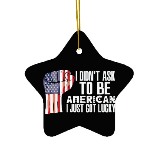 American Pride America US Flag Grown American Ceramic Ornaments