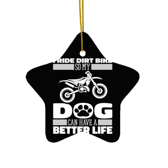 Dirt Bike Mx Motocross Supermoto Dog Ceramic Ornaments