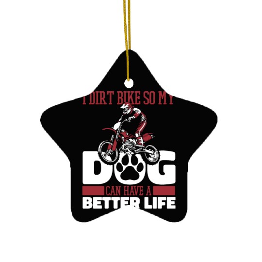 Dirt Bike Mx Motocross Supermoto Dog Ceramic Ornaments