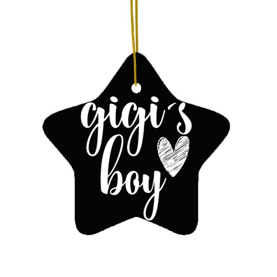 Funny Matching Gigi Boy for Grandma Whit Boy Ceramic Ornaments