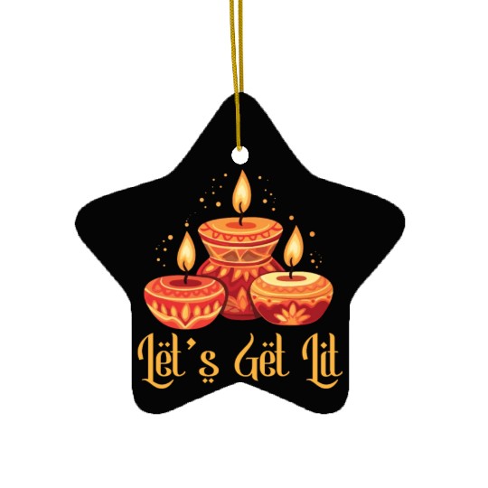Happy Diwali Diwali Festival Indian Hindu Hinduism Ceramic Ornaments