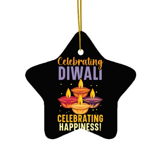 Happy Diwali Diwali Festival Indian Hindu Hinduism Ceramic Ornaments