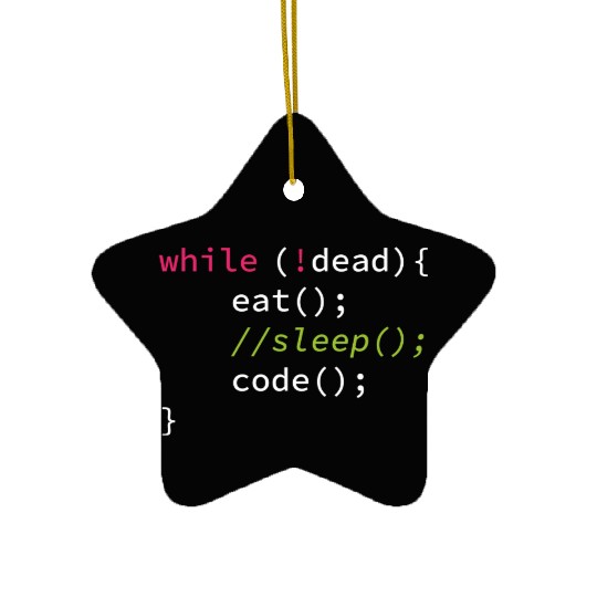 Funny Coding Computer Science Programmer Eat Sleep Ceramic Ornaments