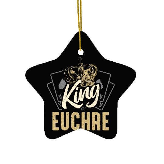 Euchre King Of Euchre Board Game Playing Cards Ceramic Ornaments