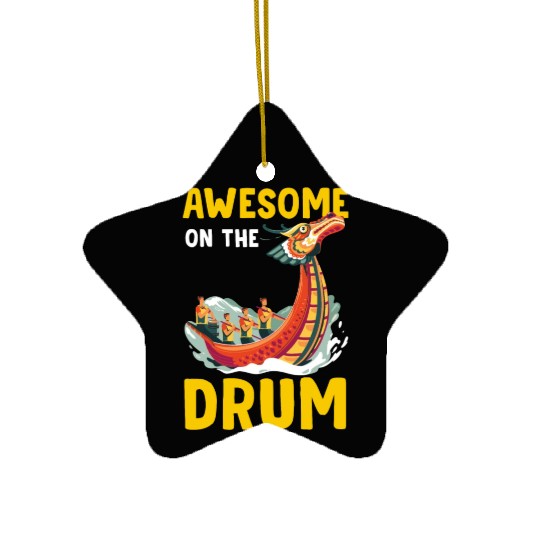 Funny Dragon Boat Racing Paddle Ceramic Ornaments
