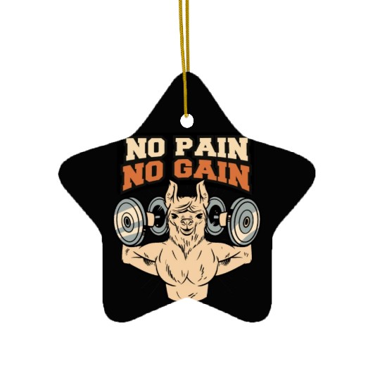 No pain, no gain Ceramic Ornaments