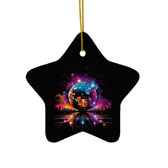 Disco Ball Party Ceramic Ornaments