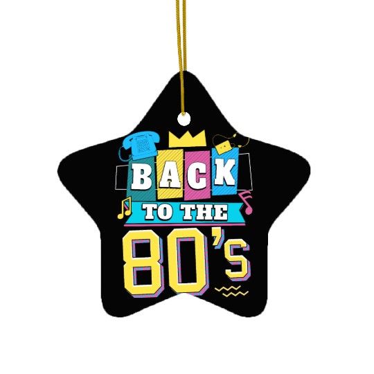 Back to the 80s party theme costume Ceramic Ornaments