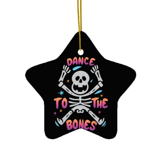 Halloween party - dance to the bones Ceramic Ornaments