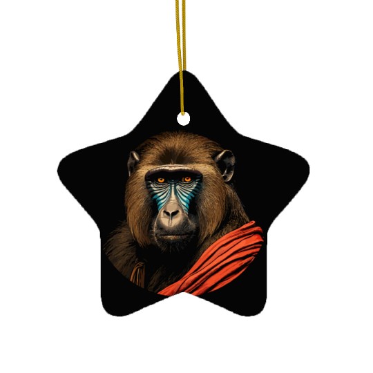 Baboon Monkey Lover Wildlife Animal Zookeeper Ceramic Ornaments