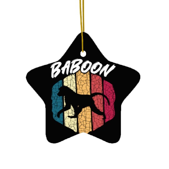 Baboon Monkey Lover Wildlife Animal Zookeeper Ceramic Ornaments