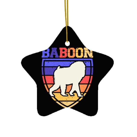 Baboon Monkey Lover Wildlife Animal Zookeeper Ceramic Ornaments