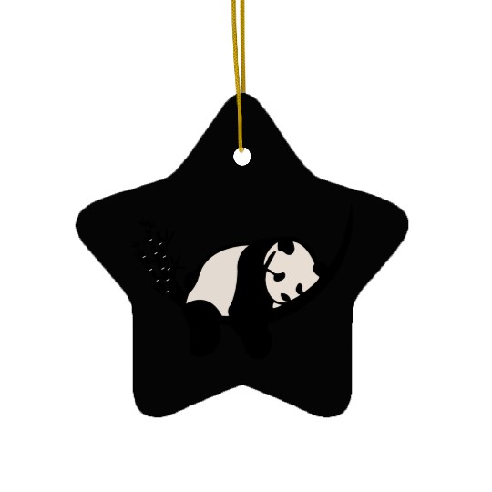 panda, graphic design, Ceramic Ornaments