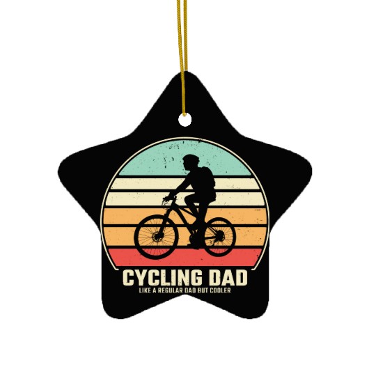 Cycling Dad Ceramic Ornaments