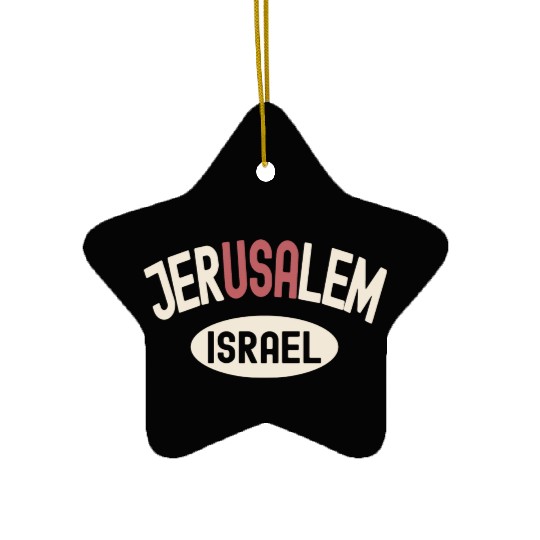 Usa Jerusalem Israel Ceramic Ornaments