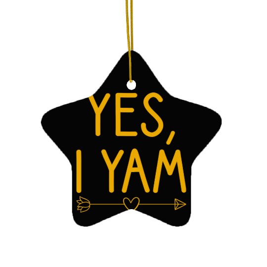 She s My Sweet Potato Yes I Yam Couple s Matching Ceramic Ornaments