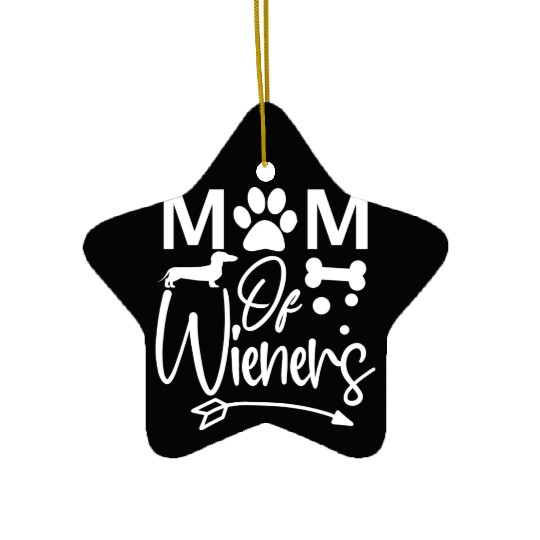 Dog Lover Gift Mom Of Wieners Dachshunds Ceramic Ornaments