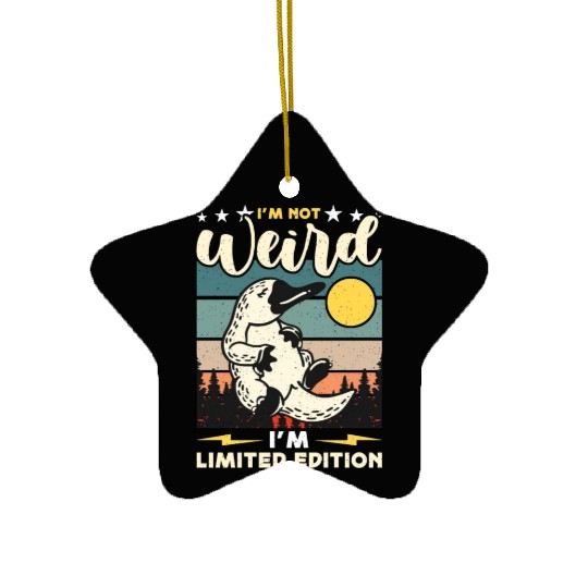 Platypus I'm Not Weird I'm Retro Living Fossil Ceramic Ornaments