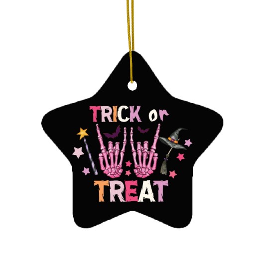 TRICK OR TREAT Ceramic Ornaments