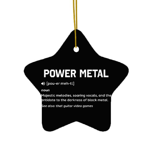 Power Metal Funny Definition Ceramic Ornaments