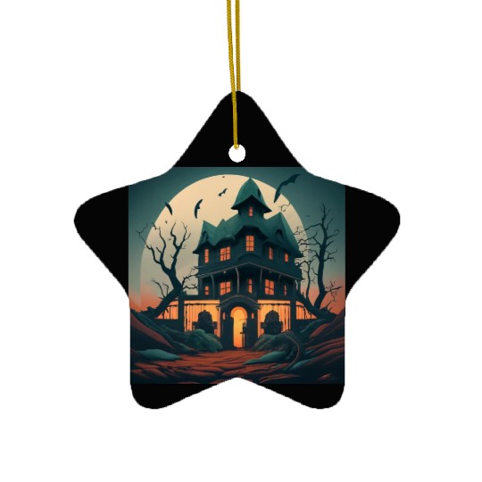 Haunted House Ceramic Ornaments
