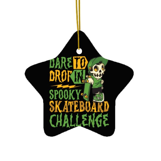 Spooky Horror Skateboarder Halloween Skateboarding Ceramic Ornaments