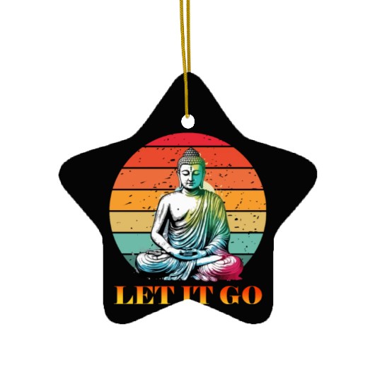 Let It Go, Yoga Buddhism Retro Ceramic Ornaments