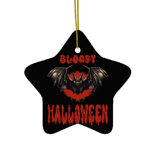 Bloody Halloween Vampire Bat Spooky Ceramic Ornaments