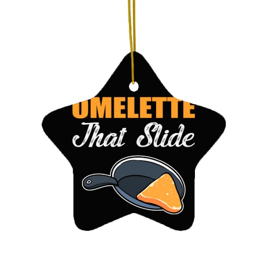 Omelette that Slide Chef or Cook Gift Ceramic Ornaments