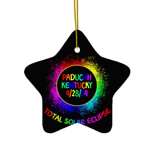 Total Solar Eclipse Paducah Kentucky 4/28/24 Kids Ceramic Ornaments