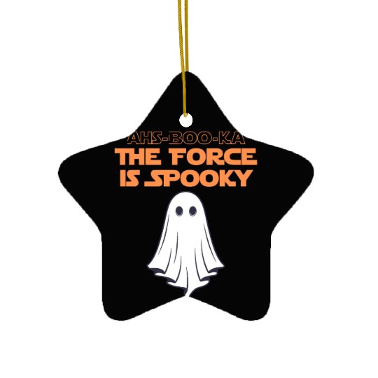Ahs-Booka: Force is Spooky Halloween Gift Ceramic Ornaments