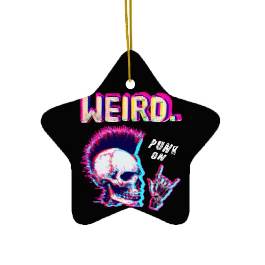 Weird - For Halloween Lovers Punk Rock Ceramic Ornaments