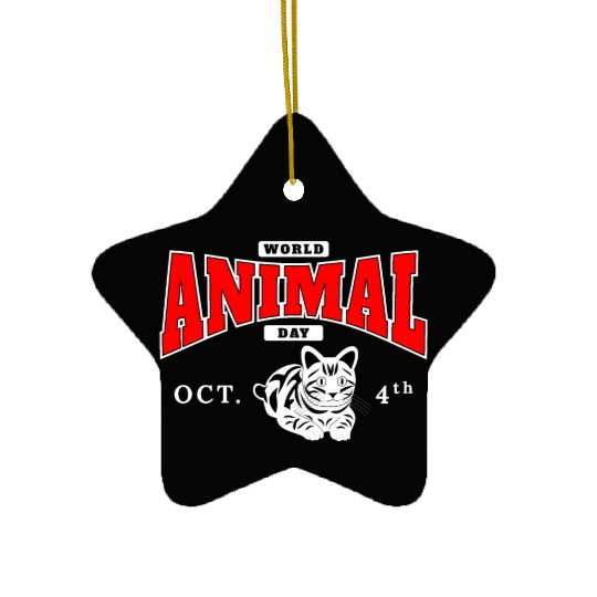 World Animal Day Ceramic Ornaments