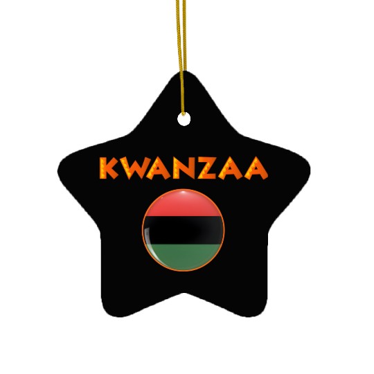 Kwanzaa's Cultural Tapestry, Songs, Dances, Drums. Ceramic Ornaments