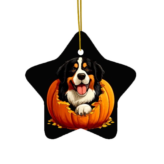 Halloween Bernese Mountain Dog Ceramic Ornaments