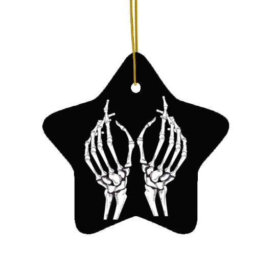 Unisex Ceramic Ornaments Skeleton Hand Featuring Hauntingly