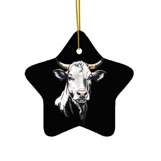 Cow retro Ceramic Ornaments