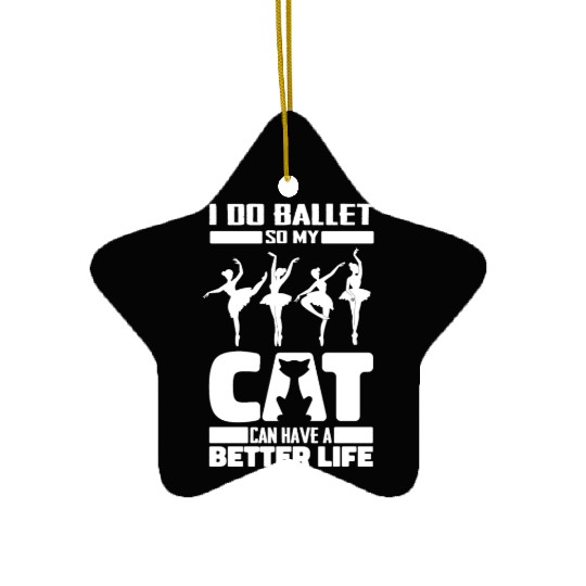 Ballet Ballerina Cat Ceramic Ornaments