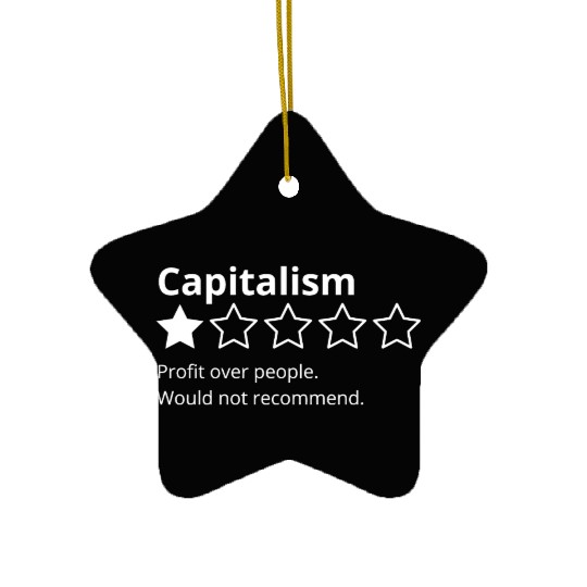 Capitalism Review Ceramic Ornaments