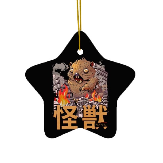 Kaiju Quokka Japanese Anime Monster Ceramic Ornaments