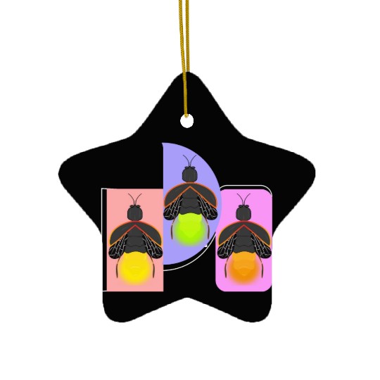 Glowing Firefly Ceramic Ornaments